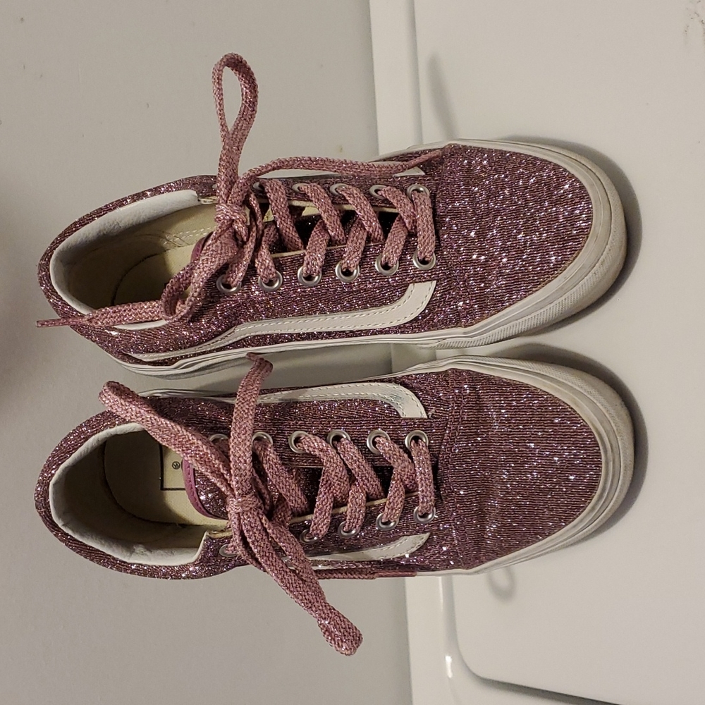 Purple glitter vans